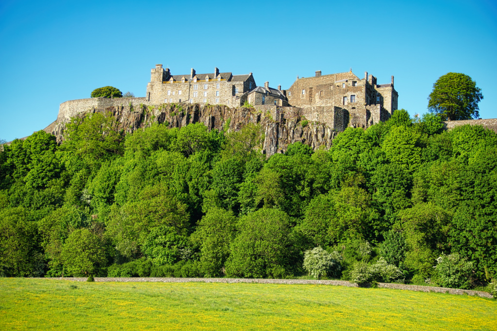 Panoramic view of Stirling Castle in Stirling-shire, Scotland. Taken in Stirling, Scotland on June 5, 2013